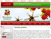 Tablet Screenshot of myroslavascreations.com